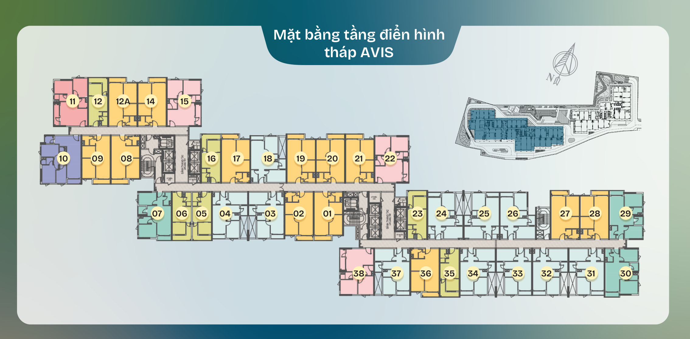 Mặt bằng tầng Tháp ARIS - TT AVIO