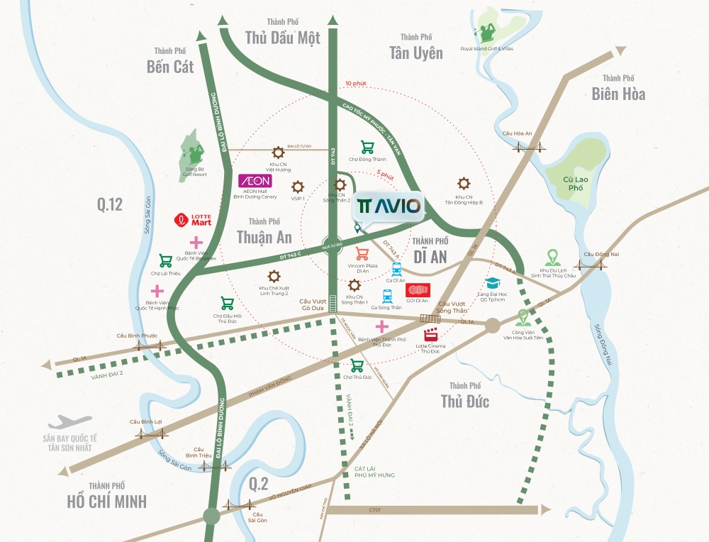 Tiện ích ngoại khu TT AVIO